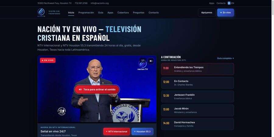 Aplicación de televisión en vivo funcionando en varias plataformas