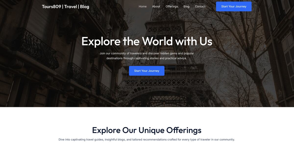 Sitio web de Tours 809, Turismo y excursiones, disenado por Medios Corporativos